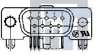 5745001-2 Стандартные соединители D-Sub  HDJ PLUG 9P RA 590