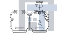 5749626-2 Корпуса разъемов D-Sub  B CABLE CLAMP