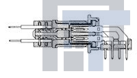 5750961-1 Стандартные соединители D-Sub  50 50SR R/A PLUG ASY W/BL L/F