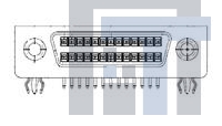 750823-1 Соединители с высокой плотностью контактов D-Sub RECEPTACLE 26P R/A