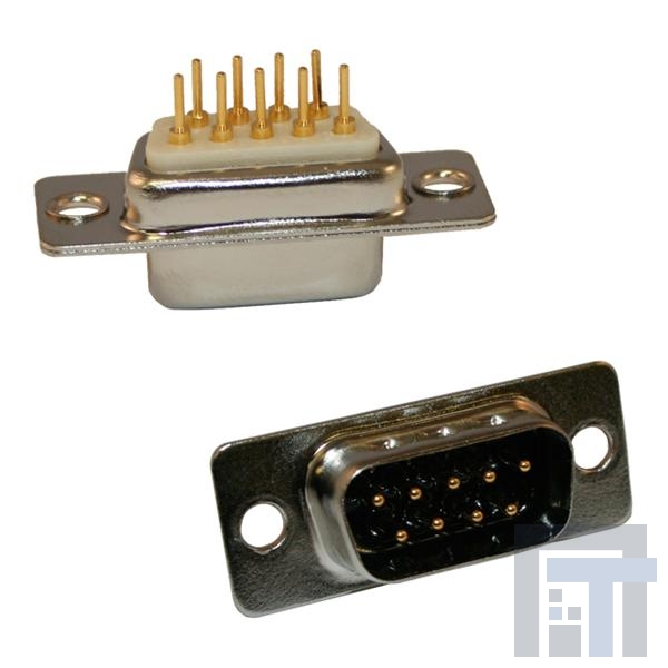 772-E09-113R011 Стандартные соединители D-Sub  IP67,9P M VERT NI W/CLINCH NUT 1