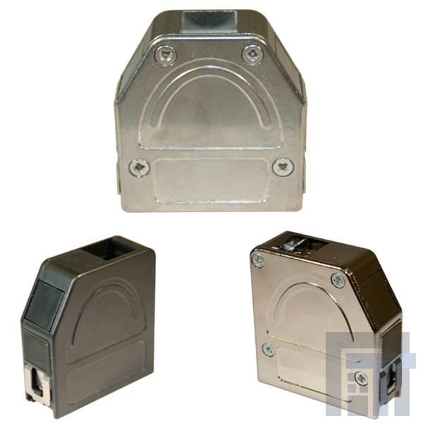 955-015-020R121 Корпуса разъемов D-Sub  15P 180/30D Qk Lock Metalized Plastic