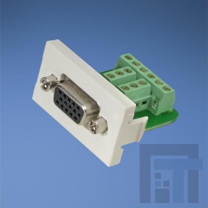 CHD15HDSCEIY Инструменты и аппаратное оборудование D-Sub  1/3 Insert 15-Pin DB Connector Mounted