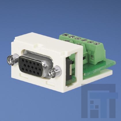 CMD15HDIWY Соединители с высокой плотностью контактов D-Sub D-Sub Conn 15 Pin HD Off White