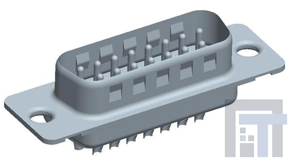 DAP15P065TXLF Стандартные соединители D-Sub  15P MALE SOLDER SHELL SIZE A