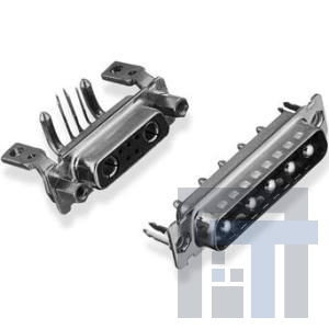 DDO24W7S300G30LF Соединители D-Sub со смешанными контактами 24W7 SKT STRT SOLDER SHELL SIZE D 30A