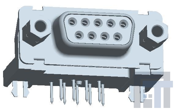 DEP09P564CTXLF Стандартные соединители D-Sub  DEP09P564CTXLF-DSUB DP R/A STB 9 PIN LF