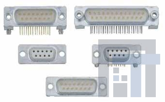 FHT09P5G1 Стандартные соединители D-Sub  9 POS. PLUG RT./ANG. PCB MOUNT