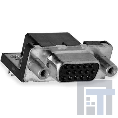 ICD15S13E4GV00LF Соединители с высокой плотностью контактов D-Sub HD 15P RA SOCKET FM SCREW LCK UNC4.40