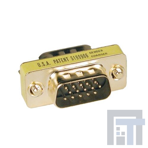 P158-000 Адаптеры и переходники D-Sub Tripp Lite Compact Gold HD15 Gender Changer Adapter Connector HD15 M/M