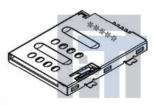 105034-0001 Соединители для карт памяти ASSY FOR 2.6MM H 6 P INPUSH-PUSH SIM CONN