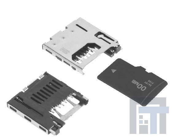 2908-05WB-MG Соединители для карт памяти MICROSD 8P P/P SMT POLARIZED