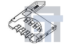 47468-8001 Соединители для карт памяти ASSY 8 PIN MEGA SIM SIM WITH GUIDE RAIL