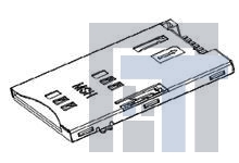 47553-0001 Соединители для карт памяти ASSY FOR PUSH-PUSH 6 USH 6 PINS SIM CONN.