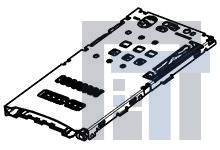 505438-1491 Соединители для карт памяти mSDmSIM 2in2 BarPush Tray Capable