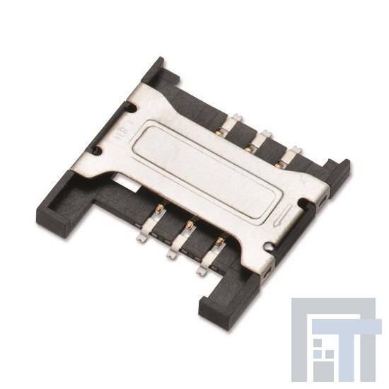 693010020611 Соединители для карт памяти WR-CRD Mini SIM Card 6Pin Shielded Header