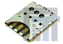 78755-0001 Соединители для карт памяти Micro SIM Conn 1.18mm 0.38AuLF 6ckt