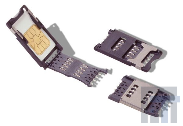 CCM03-3001LFT-R102 Соединители для карт памяти Conn Smart Card Hinged 6Pin Smd