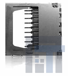 FPS009-2409-0 Соединители для карт памяти 9P SD/MMC READER LOW PROFILE PSH/PSH