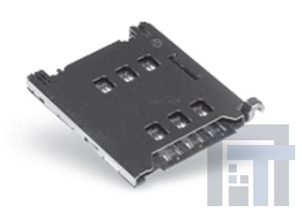 FUS006U-5000-0 Соединители для карт памяти 6P MANUAL TYPE MICRO SIM CARD CON