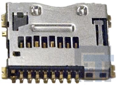 PJS008-2003-0 Соединители для карт памяти MicroSD Card Conn Revrs Mnt Push-Push