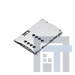 SCGC1B0109 Соединители для карт памяти SIM Card 8pins Push-push, SMT