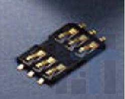 SF2W008S9DE Соединители для карт памяти 8p Straight solder for plug-in SIM Card