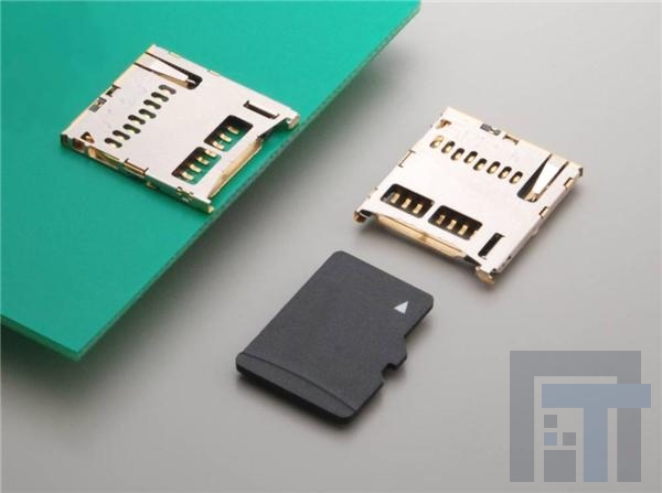 ST10S008V4BR1800 Соединители для карт памяти microSD PUSH-PUSH LOW PROFILE 1.25MM H