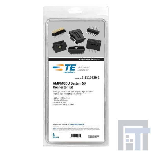 1-2110838-1 Клеммы TH DLRw RA HDR/REC 200 PC Kit