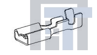 1742198-1-(CUT-STRIP) Клеммы 18-14AWG .250 STRG HT LIF REC CUTST/100