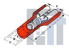 19005-0003 Клеммы .250X.032 FIQD FEM.C OUPLER CNT (AA-2261C