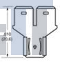 19043-0009 Клеммы TAB ADAPTER 2M/1F