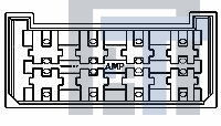 280099 Клеммы 8P TAB HOUSING NAT