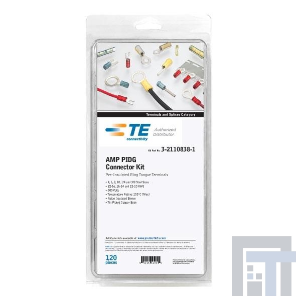 3-2110838-1 Клеммы P-Ins S/L Rng Trm 10 120 PC Kit