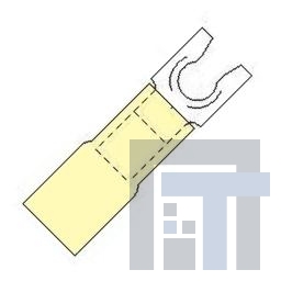 MH10-8FLK Клеммы Locking Fork -YLW 12-10 AWG Size 8