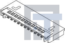 501628-1191 Соединители FFC и FPC 0.3 FPCHsgAssyBtmNi Barrier11CktEmbTpPkg