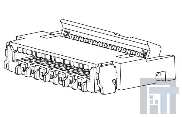 502598-1793 Соединители FFC и FPC 0.3 FPC BackFlipHsg Assy17CktEmbsTpPkg