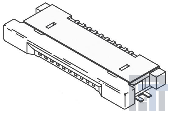 54550-0433 Соединители FFC и FPC 0.5 FPC ZIF 04Ckt Sn-Ag-Bi