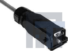 09451251100 Модульные соединители / соединители Ethernet IP67 DATA 3A PLUG STRAIGHT PLASTIC