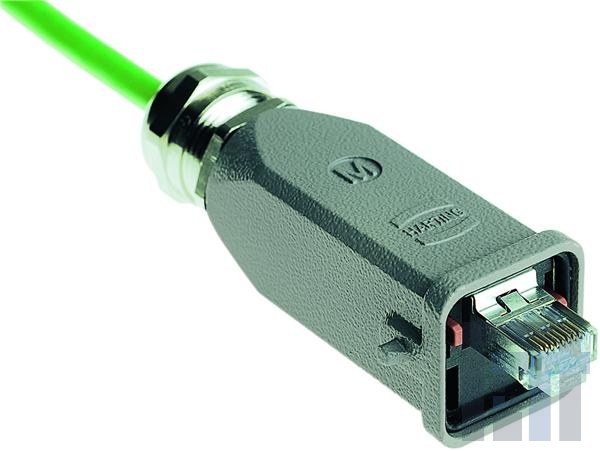 09451251104 Модульные соединители / соединители Ethernet RJI IP67 HAN3A DATA PLUG PLASTIC ANGLED