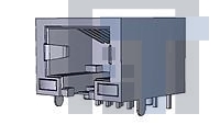 1-1734324-2 Модульные соединители / соединители Ethernet RJ45,8P8C,w/ Y,G LED,shieled,dip,15u" Au