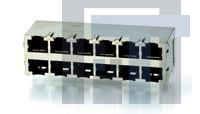1-1734473-2 Модульные соединители / соединители Ethernet JACK RJ45 R/A 8P 2X6 T/H