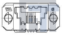 1-1761183-1 Модульные соединители / соединители Ethernet 4 TE RCPT ASSY