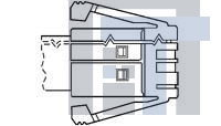 1-1761184-1 Модульные соединители / соединители Ethernet 4 FLAT PLG ASSY