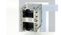 1-6368011-0 Модульные соединители / соединители Ethernet STK MJ 2X1 SHLD 8POS G/O G/R BI LED