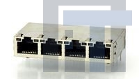 1-6610155-2 Модульные соединители / соединители Ethernet 1X4 MAG45(TM) 7G4 05 G/O LED S TAB UP