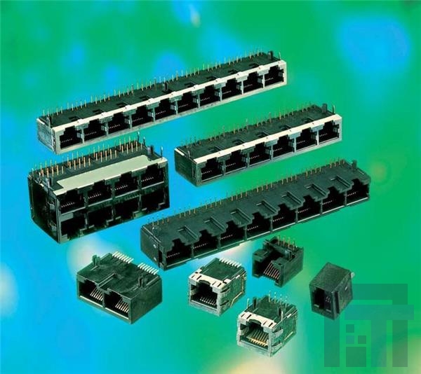 10113616-01531LF Модульные соединители / соединители Ethernet 1x8 PORTS TAB DOWN GANGED