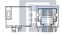 1734723-1 Модульные соединители / соединители Ethernet RJ11 6P6C SINGLE DIP W/O LED 6u