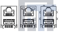 1775855-1 Модульные соединители / соединители Ethernet RJ45 OVER RCPT USB