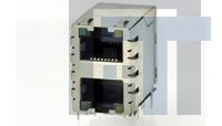 1840120-4 Модульные соединители / соединители Ethernet 2X1 MAG45,10/100 S814, W/LED